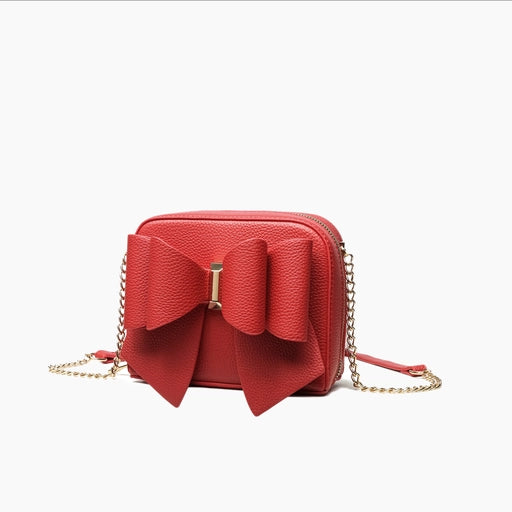 Chloe Bow Mini Crossbody Bag Red