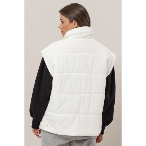 Oversized Puffer Vest Pearl