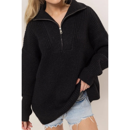 Half-Zip Sweater Black