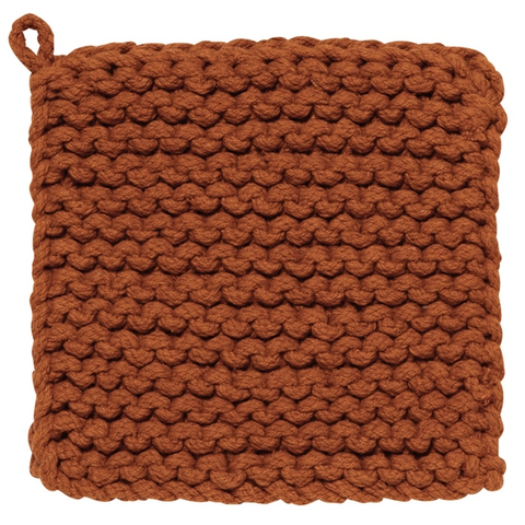 Knit Potholder Cinnamon Stick