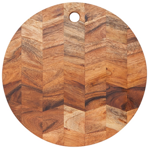 Chevron Acacia Serving Board 12 Inch