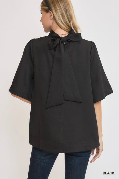 Brielle Bell Sleeve Top Black