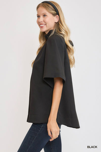 Brielle Bell Sleeve Top Black