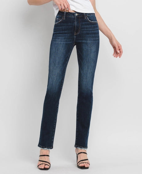 Lovervet High Rise Long Slim Straight Jeans