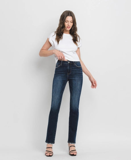 Lovervet High Rise Long Slim Straight Jeans