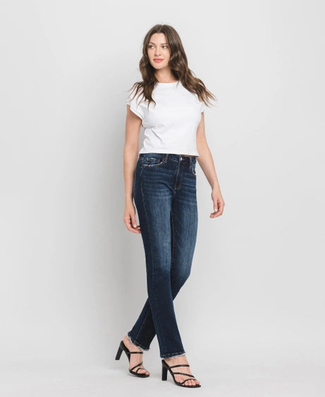 Lovervet High Rise Long Slim Straight Jeans