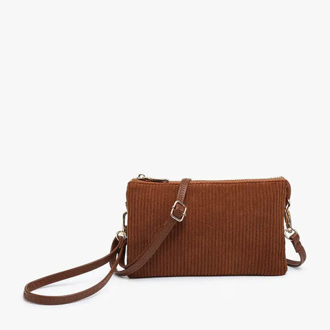 Riley Crossbody/Wristlet Brown Corduroy