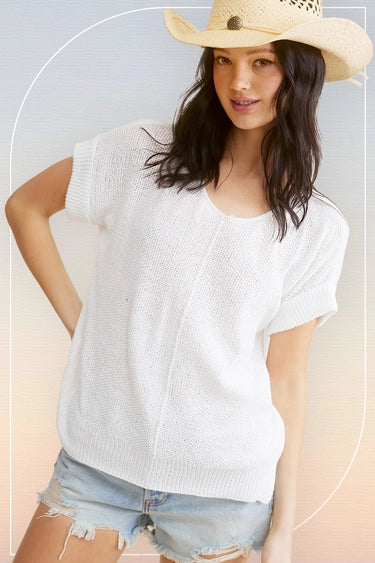 Elena Textured Sweater Milk