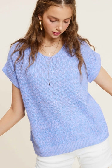 Elena Textured Sweater Periwinkle