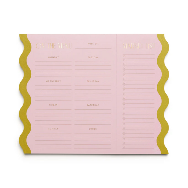 Meal Planner Notepad Pink