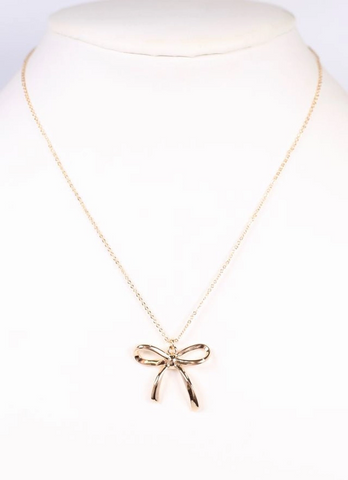 Phillips Bow Necklace Gold