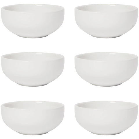 White Pinch Bowls Set of 6