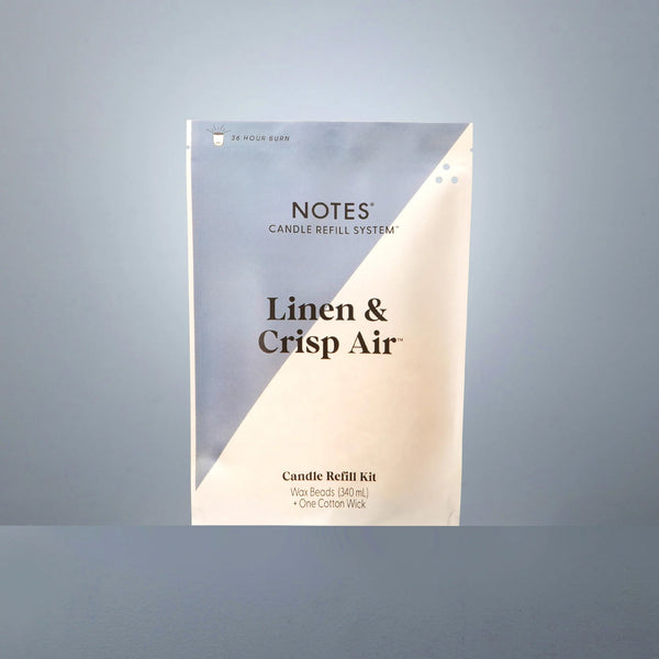 Notes Sustainable Candle Kit - Linen & Crisp Air