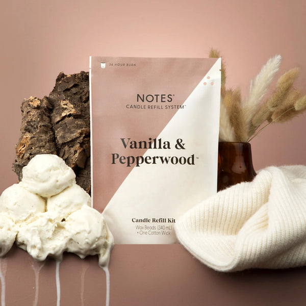 Notes Sustainable Candle Kit - Vanilla & Pepperwood