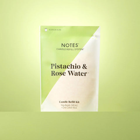 Notes Sustainable Candle Kit - Pistachio & Rose Water