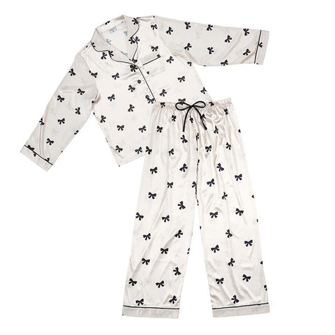 Ivory & Black Bow Pajamas