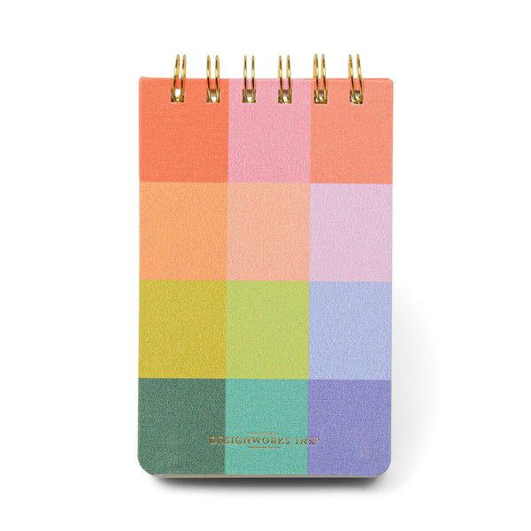 Rainbow Check Twin Wire Notepad