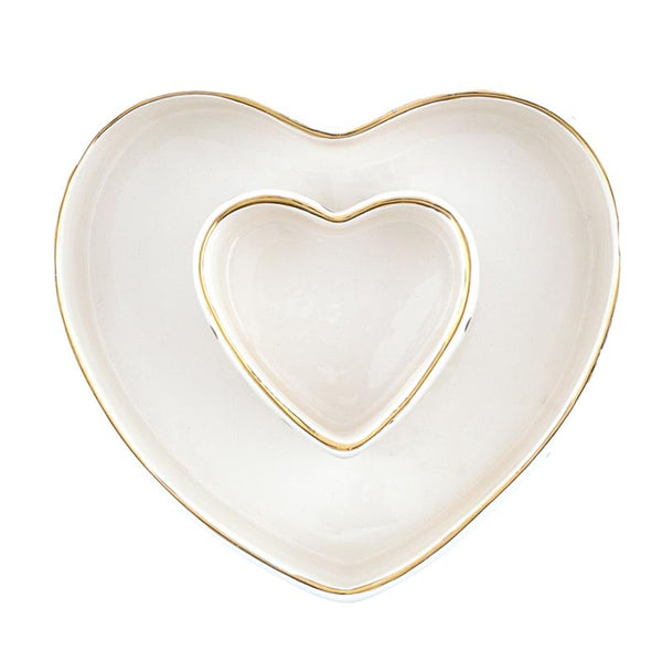 Ceramic Heart Tray + Heart Dish