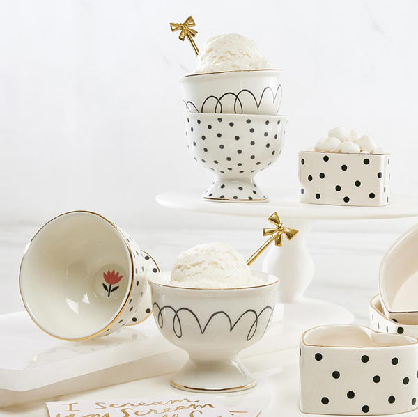 Ceramic Bowl - Polka Dots