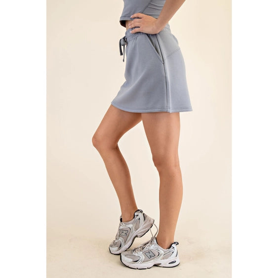 Luxe Lounge Skort Gray