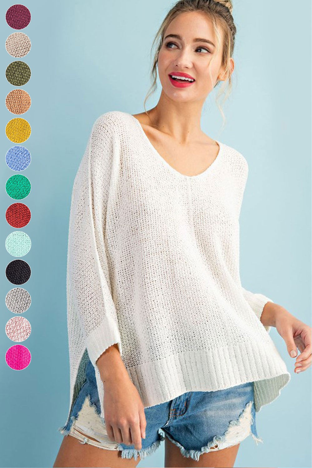 Paige Loose Knit Sweater Off White