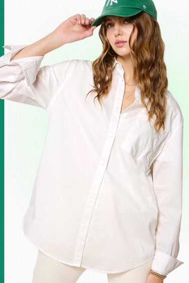 Olivia Oversized Button Down Shirt White