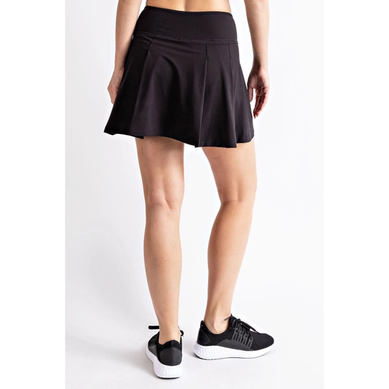 Back Pleat Skort Black