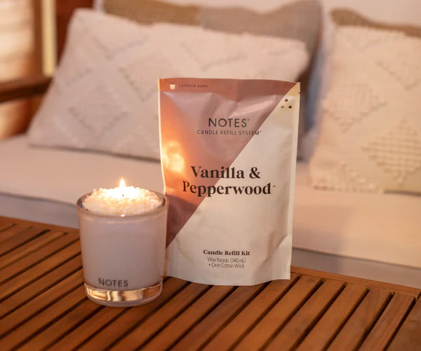 Notes Sustainable Candle Kit - Vanilla & Pepperwood