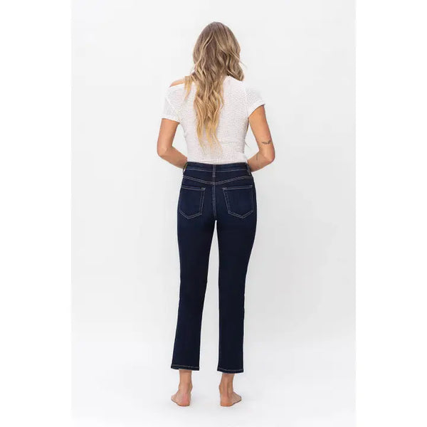 Vervet High Rise Ankle Slim Straight Jeans