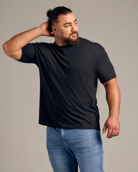 Short Sleeve Crew Neck Tee Black