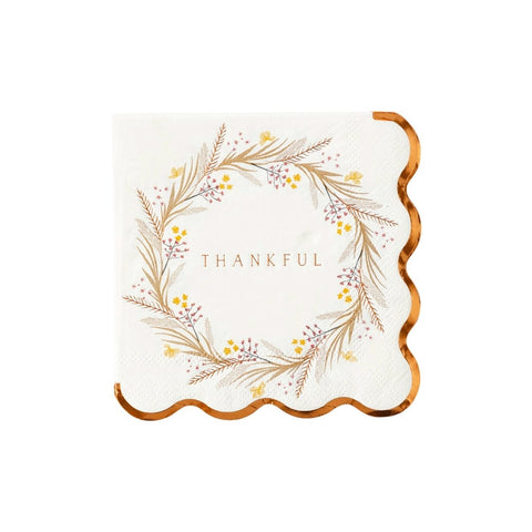 Thankful Wreath Napkin