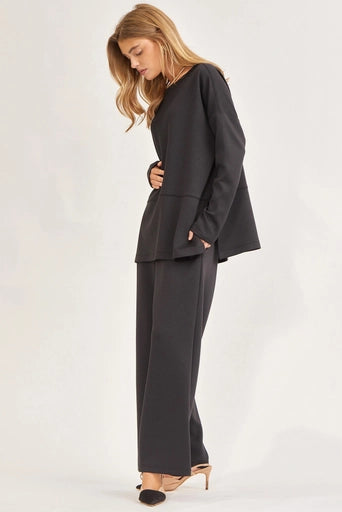 Luxe Loungewear Relaxed Pant Black