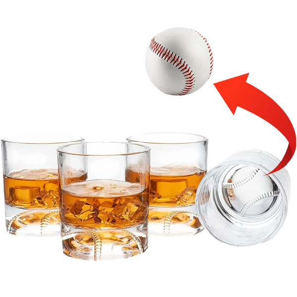 Baseball Whiskey Glasses