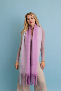 Ombre Dream Fringe Scarf Purple