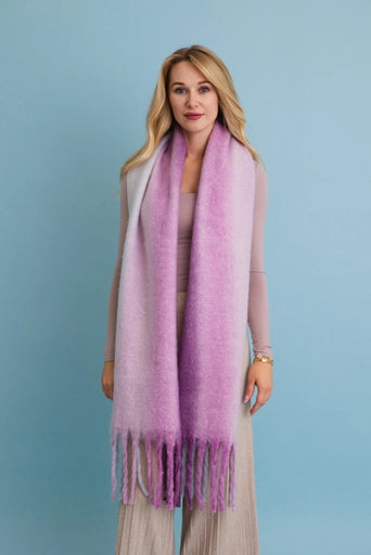 Ombre Dream Fringe Scarf Purple