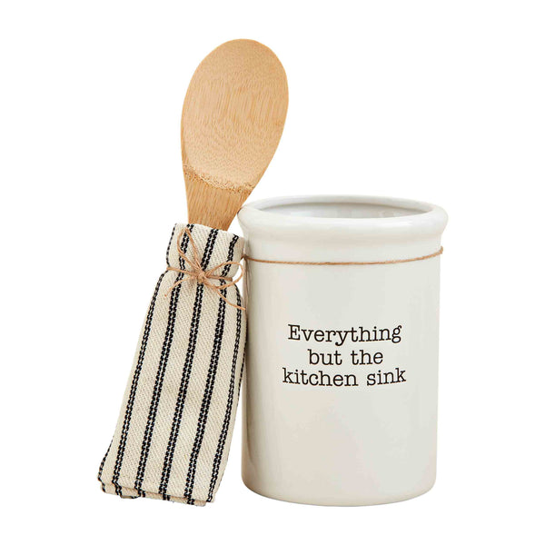 Utensil Holder & Towel Set